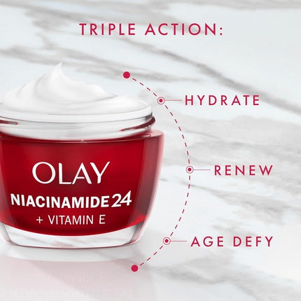 Cremă de zi, Olay, Niacinamide 24, roșie