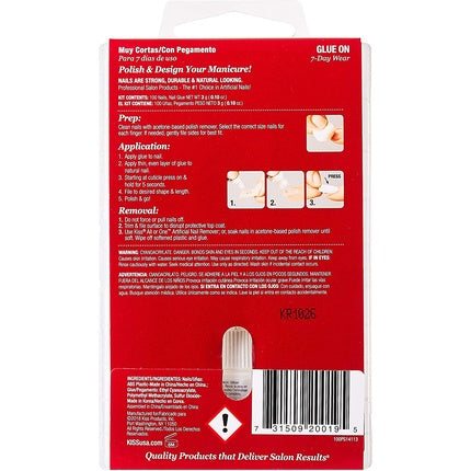 Unghii False, Kiss, Full Cover, Alb