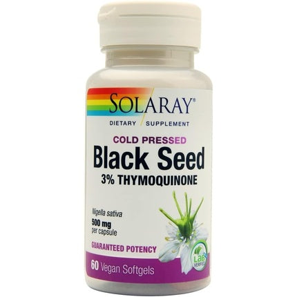 Suplimente, Solaray, Black Seed 3% Thymoquinone, 60 capsule vegane