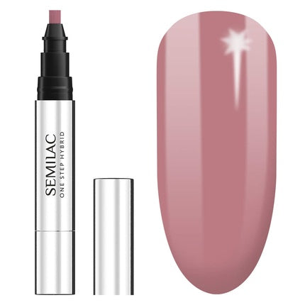 Lac de unghii, Semilac, One Step 3in1, roz-piersic, 3ml