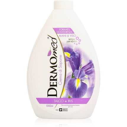 Cremă de curățare facială, Dermomed, aromă talc și iris, 1 litru