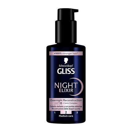 Masca de păr, Gliss, Night Elixir, 100ml, albastru