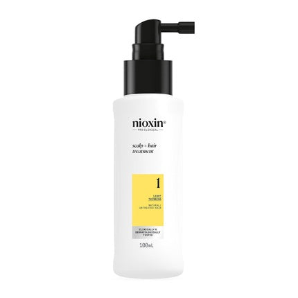Ser tratament păr, Nioxin, Scalp + Hair System 1, alb, 100 ml