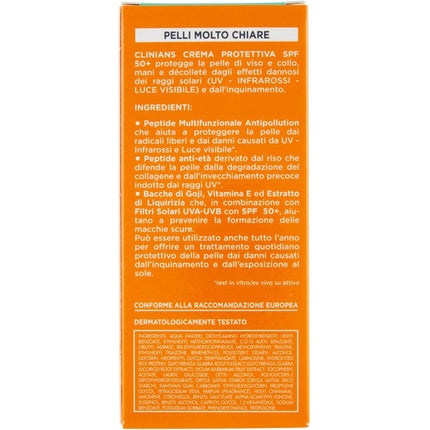 Cremă de față Clinians SPF50 Anti-îmbătrânire, 50ml, portocalie