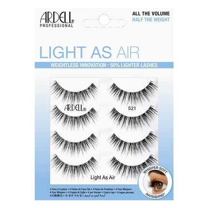 Gene false Ardell Light As Air 521, set 4 perechi, negru