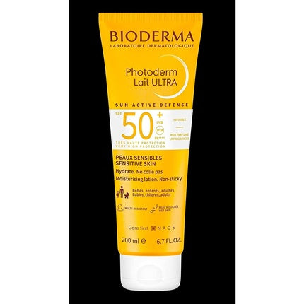 Lotiune fotoprotectie, Bioderma, Photoderm Lait Ultra Moisturising SPF50+, 200ml