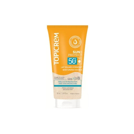 Cremă de protecție solară, Topicrem, SPF 50+, 50 ml, hidratantă
