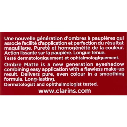 Fard de pleoape, Clarins, Ombre Matte, culoare carbon