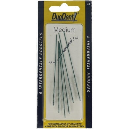 Perie Interdentară, Duodent, Medium, 0.9 mm, 6 buc, verde