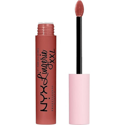 Ruj lichid mat, NYX Professional Makeup, Lip Lingerie XXL, maro roz