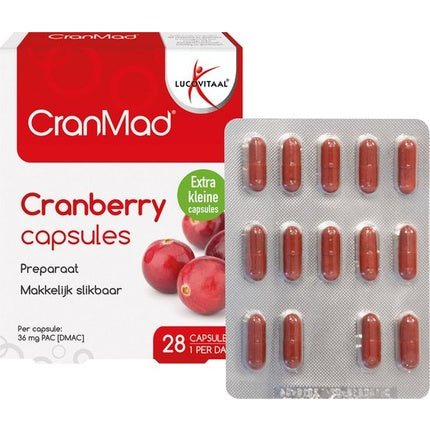 Suplimente Nutriționale, Lucovitaal, Cranmad, 28 capsule, culoare red