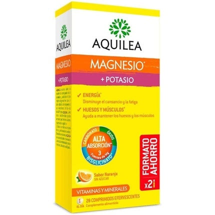 Supliment alimentar Aquilea, Magneziu+ Potasiu, 28 comprimate efervescente