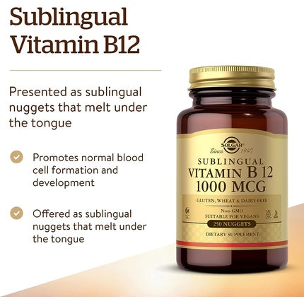 Vitamina B12, Solgar, 1000mcg, comprimate masticabile sublinguale