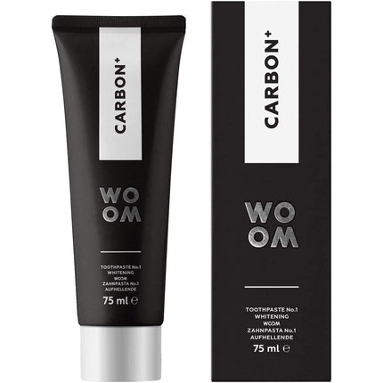 Pasta de dinți, Woom, Carbon+, albire, 75ml