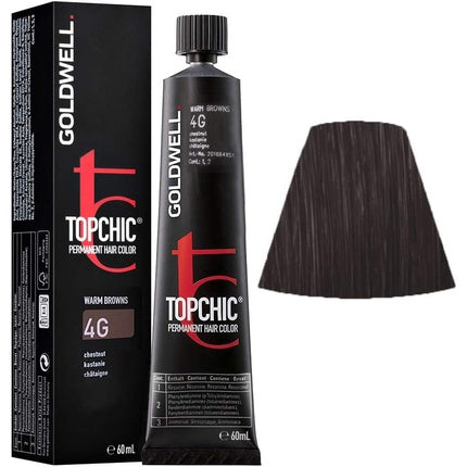Vopsea de par, Goldwell, Topchic, 60ml, Castaniu