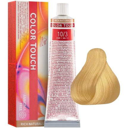 Vopsea de par, Wella, COLOR TOUCH Professional 10-3 Golden Platinum Blonde