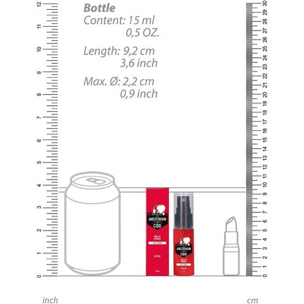 Spray întârziere, Shots, CBD original, roșu, 15ml