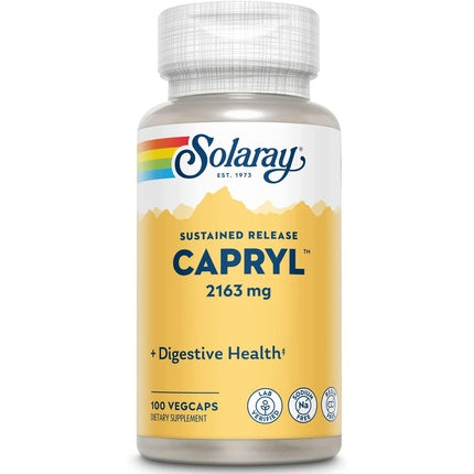 Supliment, Solaray, Capryl, 100 Capsule Vegetale, Galben