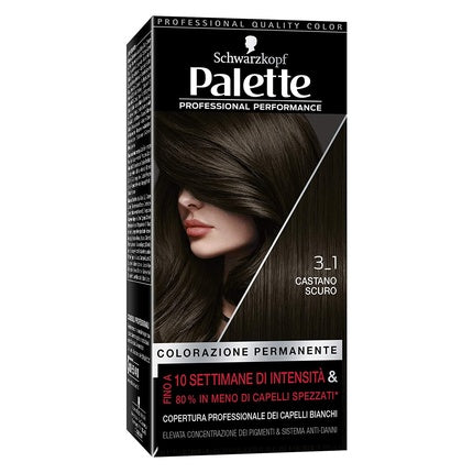 Vopsea de Par, Schwarzkopf Palette Professional Performance, 3_1 Saten Inchis