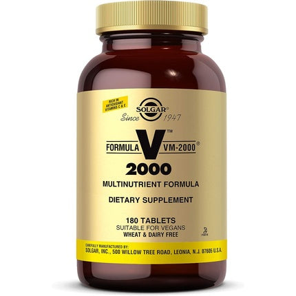 Vitamine și minerale, Solgar, Formula VM-2000, 180 tablete, vegan