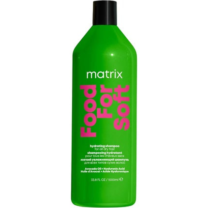 Șampon Matrix, Food for Soft, cu ulei de avocado, acid hialuronic, 1L, verde