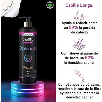Șampon Drasanvi Xplendor, anti-cădere, 300ml, negru