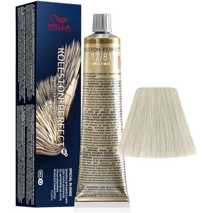 Vopsea de par, Wella, Koleston Perfect ME+ 12/81, Blond Perl Cenusiu, 60 ml