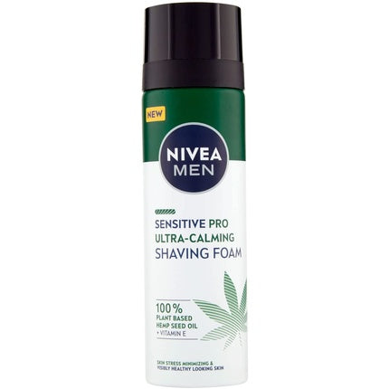Spumă ras Nivea Men Sensitive Pro, 200 ml, verde