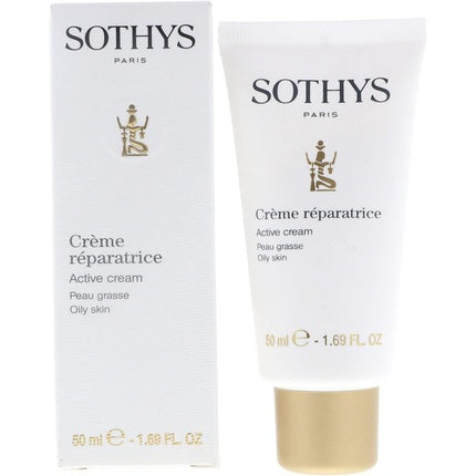 Cremă de mâini Sothys Active, piele grasă, alb