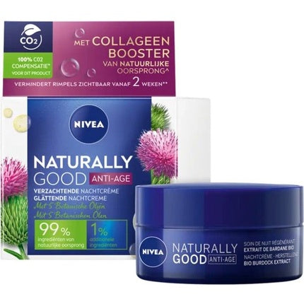 Cremă de față, Nivea, Naturally Good, anti-îmbătrânire, 50 ml