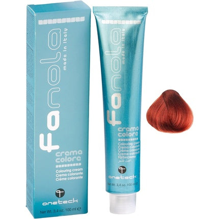 Vopsea de par permanenta, Fanola, 6.46 Blond inchis cupru rosu, 100ml