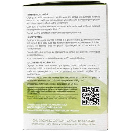 Absorbante Organyc Heavy Night, bumbac organic, 10 buc
