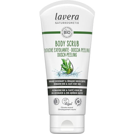 Scrub de corp Lavera, rozmarin organic si cafea verde, 200 ml