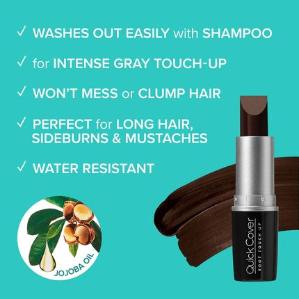 Stick Colorare Păr Kiss, Quick Cover, maro închis