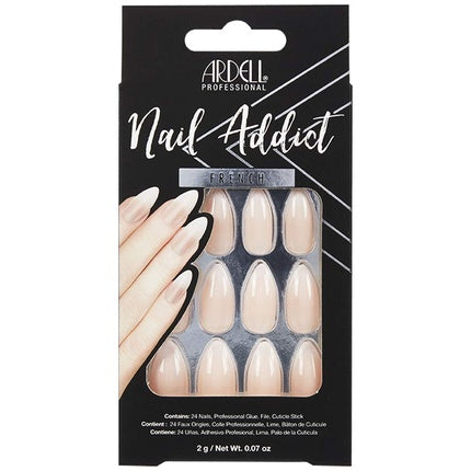 Set unghii false Ardell Nail Addict, stil french, tipsuri franceze