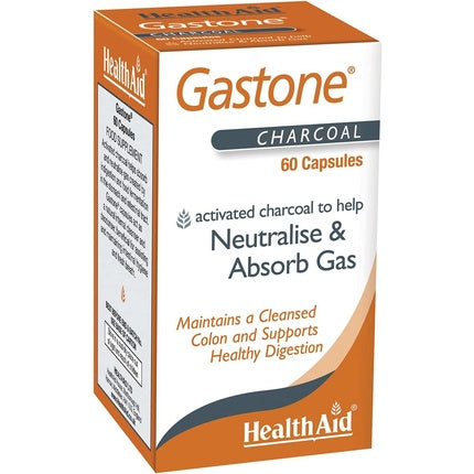 Supliment alimentar HealthAid Gastone, carbune activat, 60 capsule
