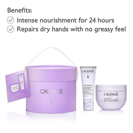Set cremă de mâini și unt de corp, Caudalie, Vinotherapist