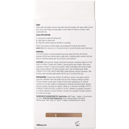 Set manichiură unghii, Kiss, gel, forma medie