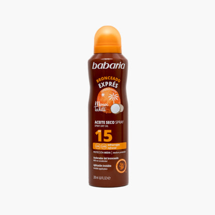 Spray autobronzant, Babaria, ulei uscat SPF15, 200ml