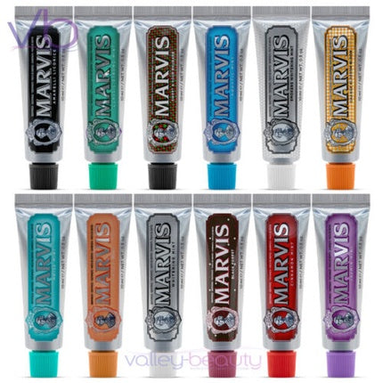 Pastă albire dinți, Marvis, mini, scorțișoară și pădure neagră