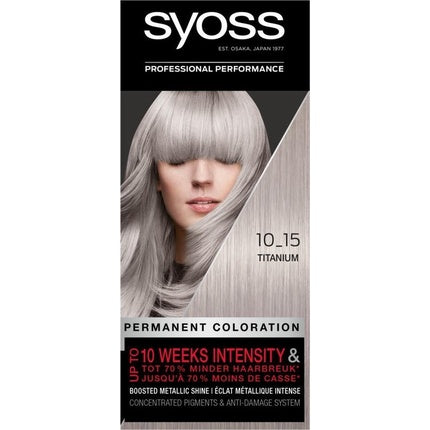 Vopsea de păr, Syoss, Color Baseline, nuanța 10-15 Titanium