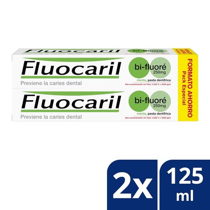 Pastă de dinți Fluocaril 250, mentă, set 2x125ml