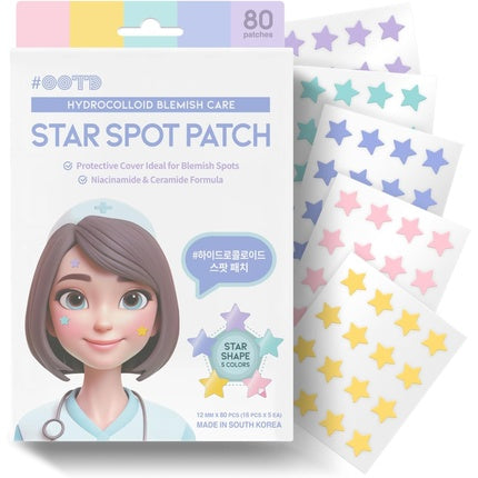 Plasturi Acnee, Ootd, Stea Multicolor, 80 Bucăți