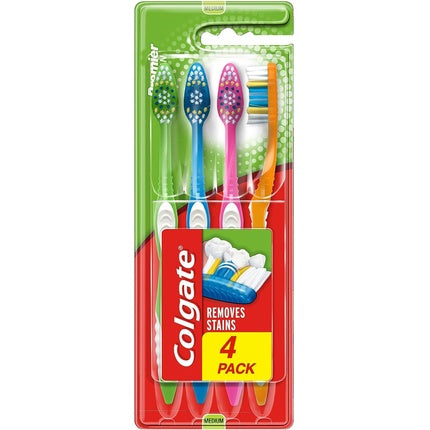 Periuță de dinți Colgate Premier Clean, set 4 bucăți, alb