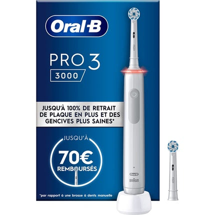 Periuță de dinți electrică, Oral-B, Pro 3 3000, alb