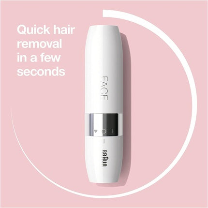 Epilator facial Braun Face Mini, lumină inteligentă, alb