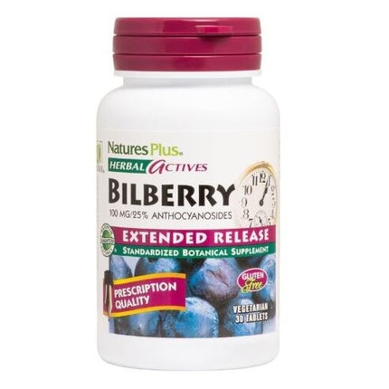 Vitamină Natures Plus Bilberry Extended Release, 30 tablete