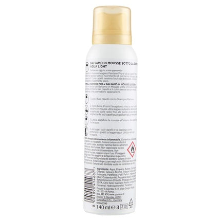 Balsam Spumă, Pantene, Aqualight, 140ml