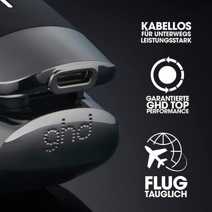 Îndreptător de păr, Ghd, Unplugged, fără fir, negru