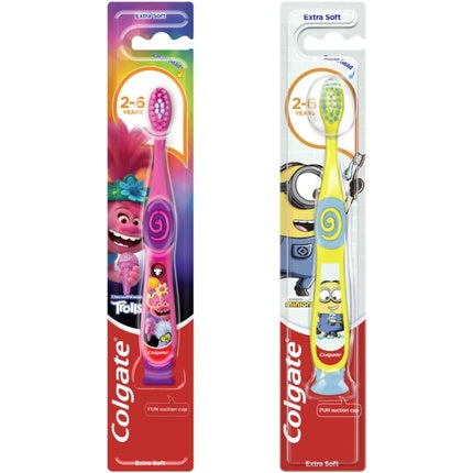 Periuță de dinți copii Colgate Smiles, 4-6 ani, design Minions/Trolls
